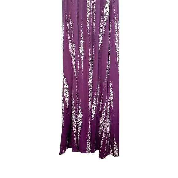 Jon & Anna Womens Floral Sleeveless Maxi Dress Purple White Large Fairy Bohemian - Picture 10 of 13